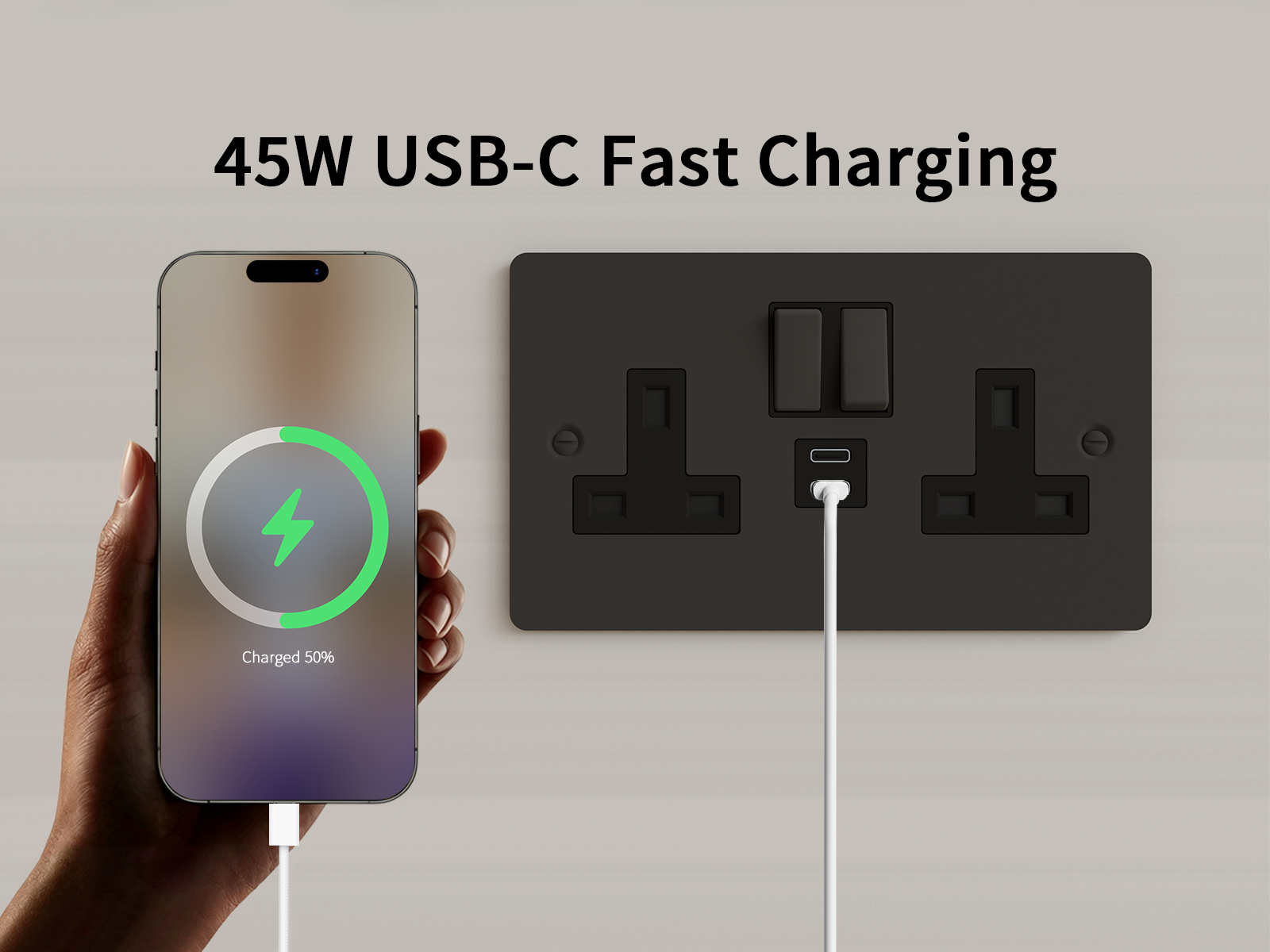 Dual USB-C Fast Charging