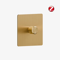 Smart Dimmer Switch - Solid Brushed Brass 1-4 Gang