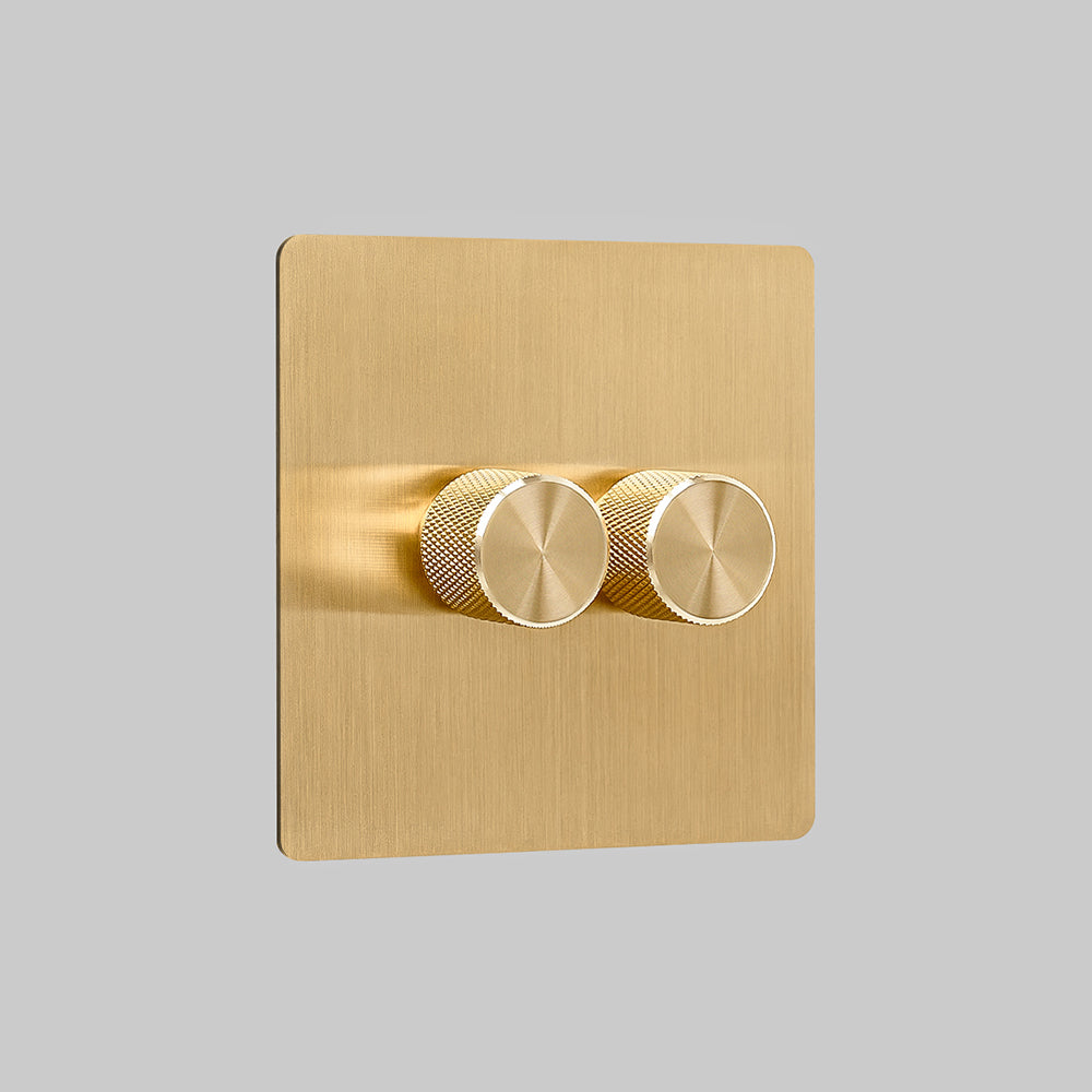 2_Gang(0-10v brass 2 gang dimmer switch)