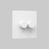 white 2 gang dimmer switch 0-10v
