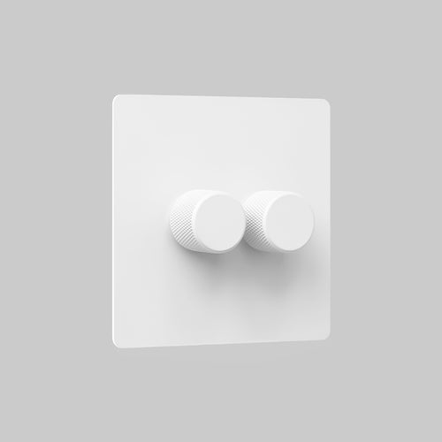 2_Gang_White(white 2 gang dimmer switch 0-10v)