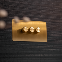 solid brass 3 gang smart dimmer switch