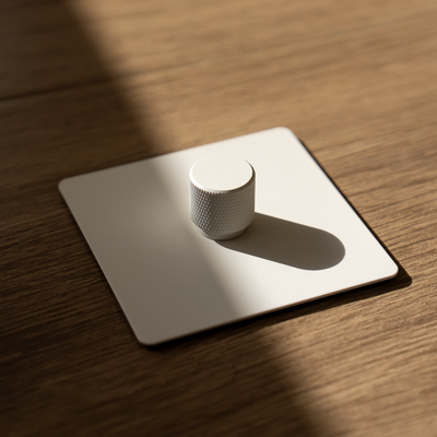 Dimmer switch - White steel 1/2/3/4 Gang