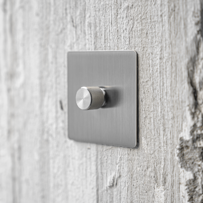 Zigbee Smart Dimmer Switch – Brushed Stainless Steel (1–4 Gang)