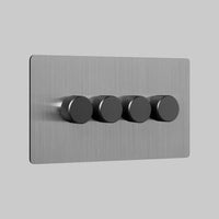 steel 4 gang dimmer switch 250W