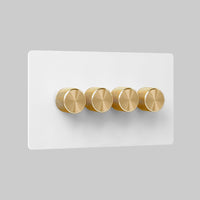 4 gang cream 2 way dummy dimmer