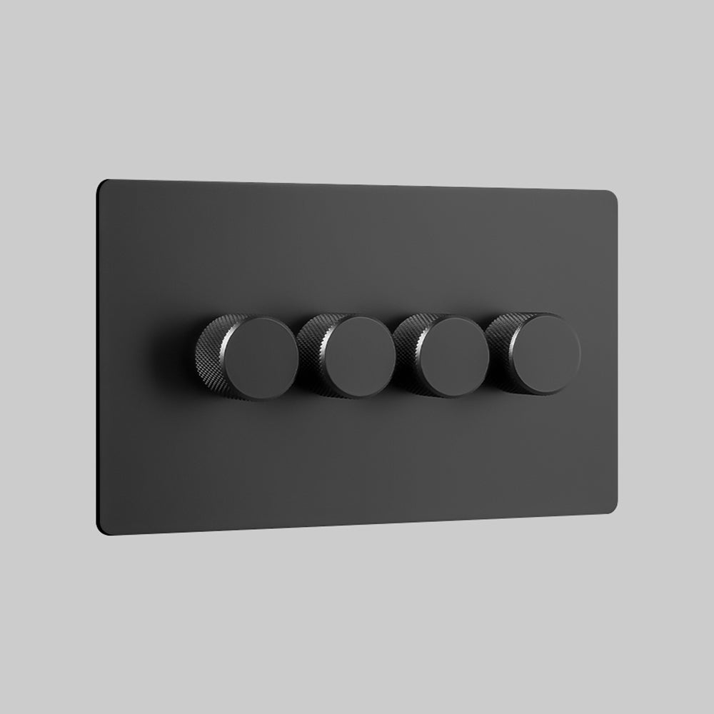 0-10V dimmer - Black 1/2/3/4 Gang