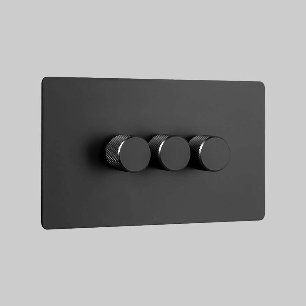 3_Gang(3 gang black dimmer switch multiway)