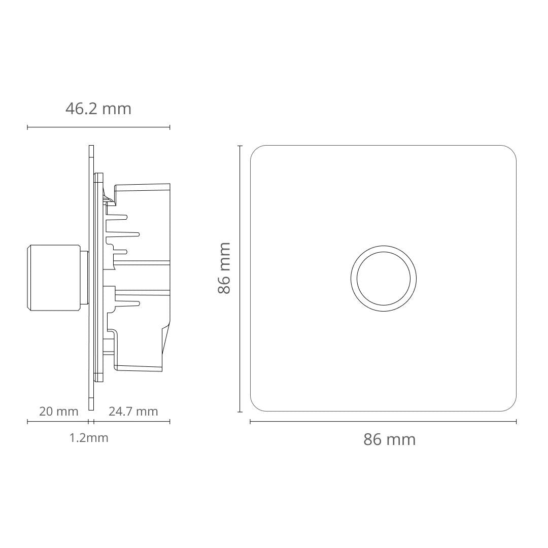 Matt White 1-Gang Two-Way Dimmer Switch
