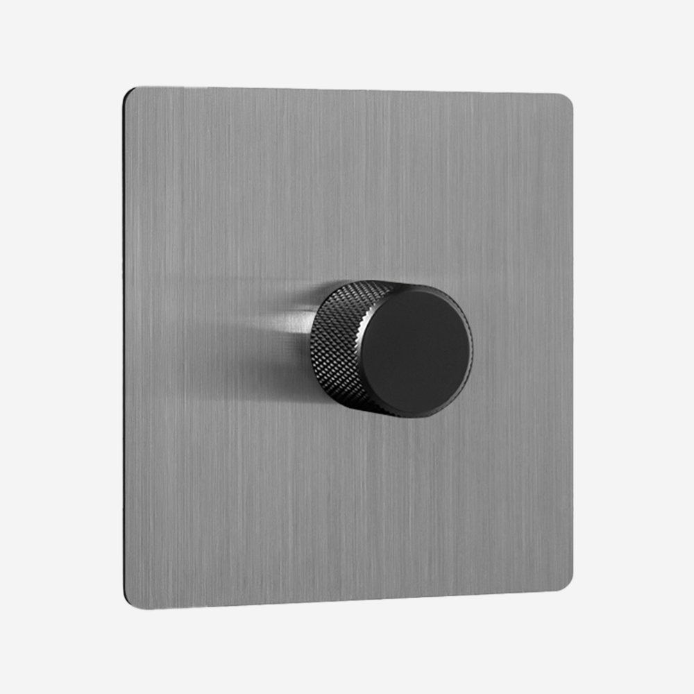 Solid Stainless Steel Multi-Way Dimmer Switch (1–4 Gang)