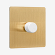 Dimmer switch - Solid Brushed Brass 1-4 Gang