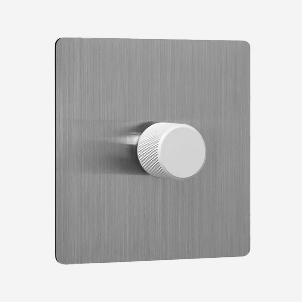 Solid Stainless Steel Multi-Way Dimmer Switch (1–4 Gang)