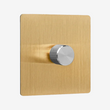 Dimmer switch - Solid Brushed Brass 1-4 Gang