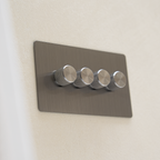 4_Gang_Steel(zigbee 4 gang steel dimmer light switch)
