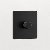 Dimmer switch - Matt Black 1-4 Gang