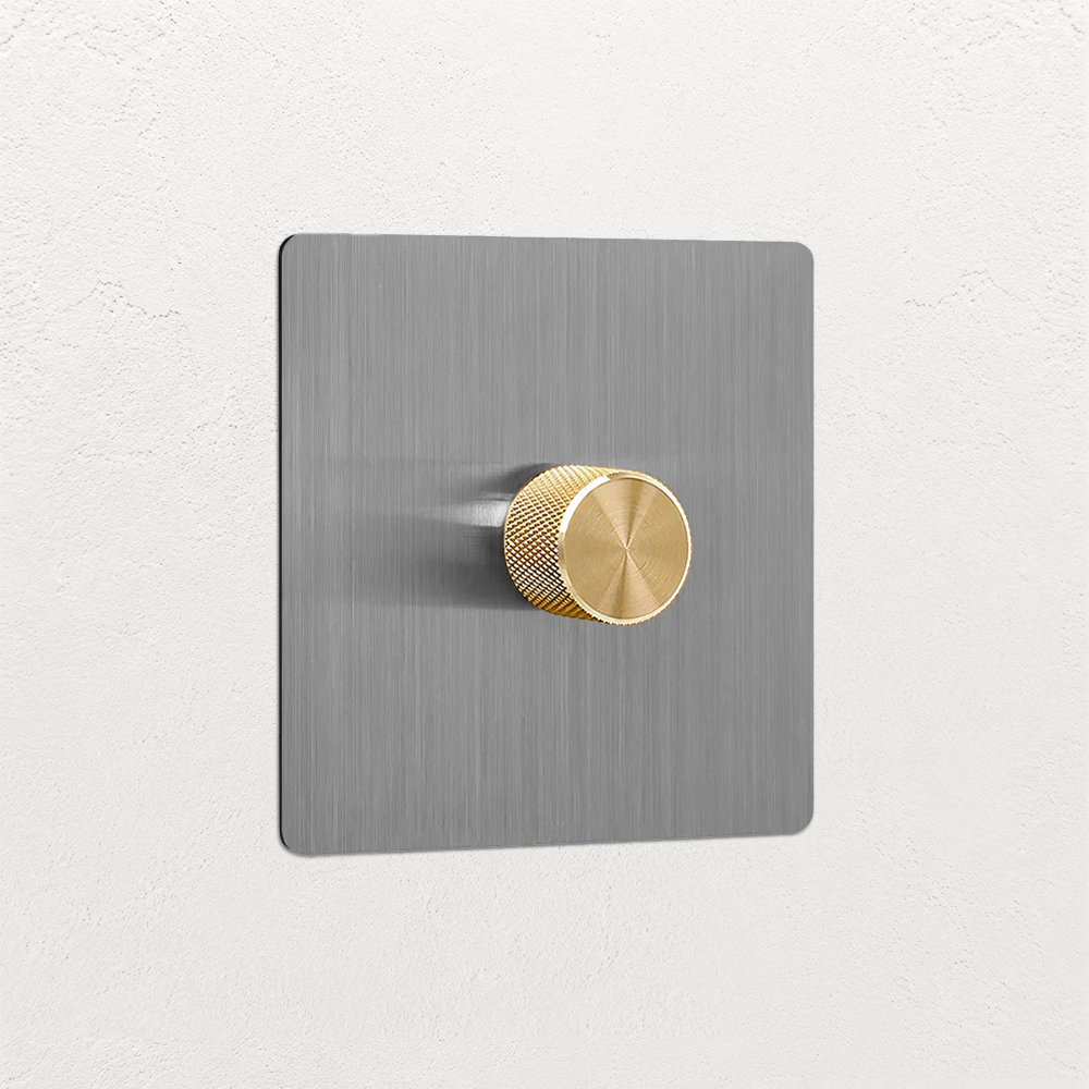 Smart Dimmer Switch - Solid Stainless Steel 1-4 Gang