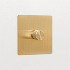Dimmer switch - Solid Brushed Brass 1-4 Gang