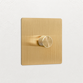 Dimmer switch - Solid Brushed Brass 1-4 Gang