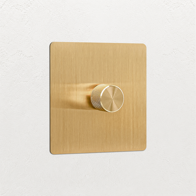 Smart Dimmer Switch - Solid Brushed Brass 1-4 Gang
