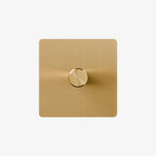 Smart Dimmer Switch - Solid Brushed Brass 1-4 Gang