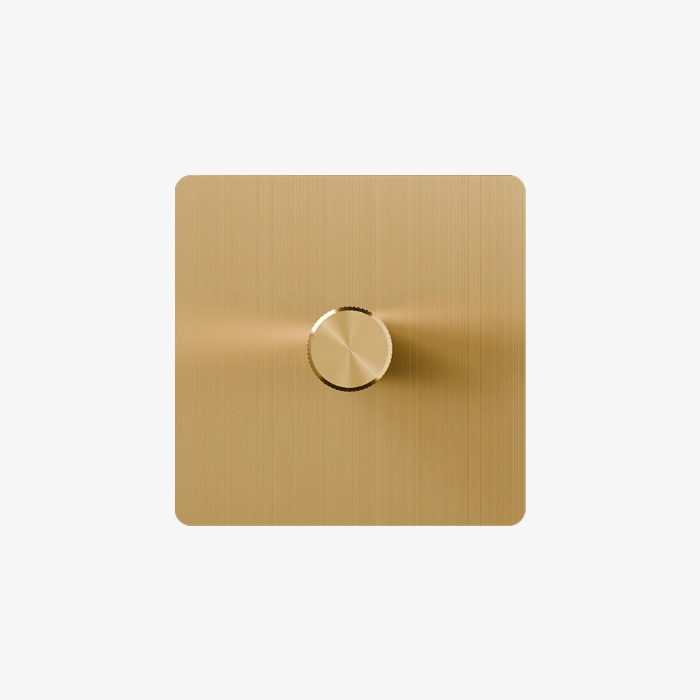 Smart Dimmer Switch - Solid Brushed Brass 1-4 Gang