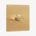 Dimmer switch - Solid Brushed Brass 1-4 Gang
