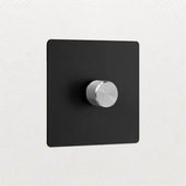 Dimmer switch - Matt Black 1-4 Gang