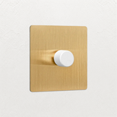 Dimmer switch - Solid Brushed Brass 1-4 Gang