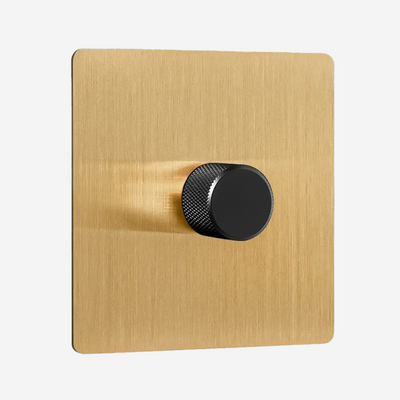 Zigbee Smart Dimmer Switch - Solid Brushed Brass 1-4 Gang