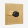 Dimmer switch - Solid Brushed Brass 1-4 Gang