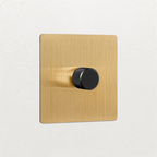Dimmer Switch – Solid Brushed Brass 1-4 Gang
