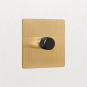 Dimmer switch - Solid Brushed Brass 1-4 Gang