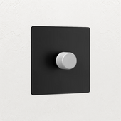 Dimmer switch - Matt Black 1-4 Gang