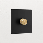 Dimmer switch - Matt Black 1-4 Gang