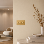 Solid Brushed Brass Multi-Way Dimmer Switch (1–4 Gang)