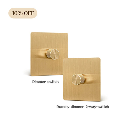Dimmer Switch + Light Switch (Brass)