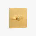 Light Switch - Solid Brushed Brass 1-4 Gang