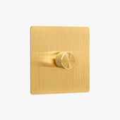Light Switch - Solid Brushed Brass 1-4 Gang