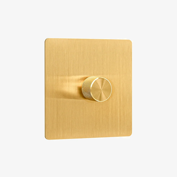Zigbee Smart Dimmer Switch – Solid Brushed Brass (1–4 Gang)