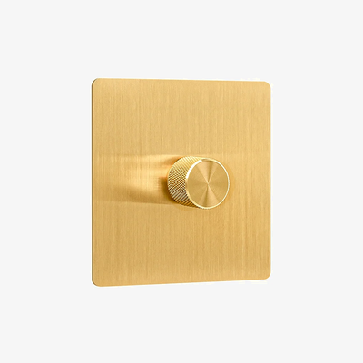 Zigbee Smart Dimmer Switch – Solid Brushed Brass (1–4 Gang)