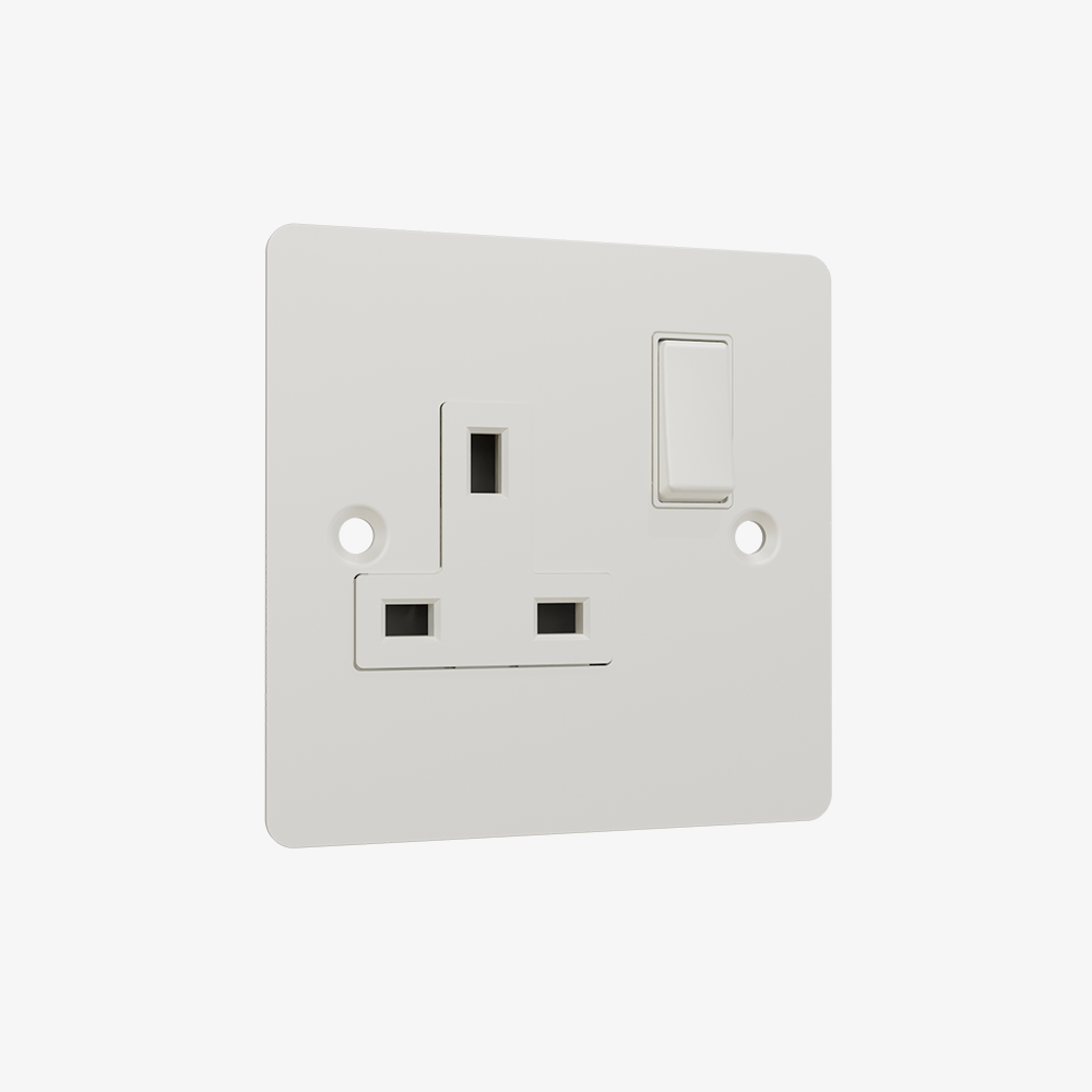 Single Socket-Matt White