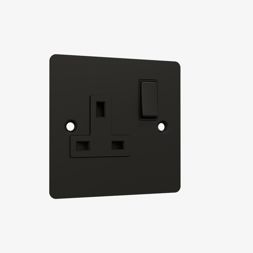 Single Socket-Matt Black
