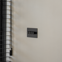 black steel 4 gang multiway led dimmer