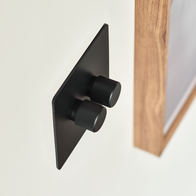 Multiway dimmer - Black steel 1/2/3/4 Gang