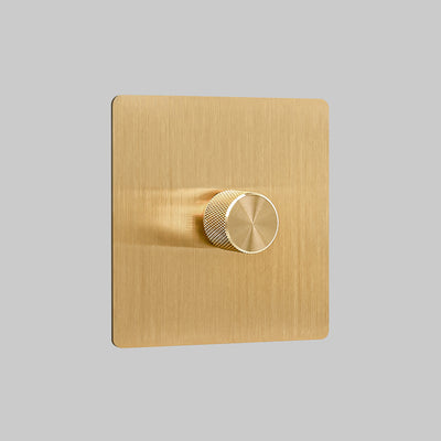 Dimmer switch - Solid Brushed Brass 1-4 Gang