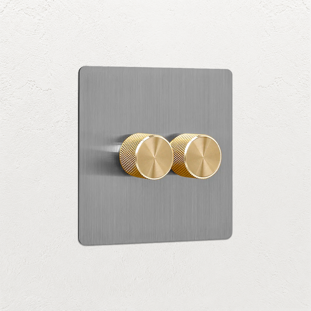 Smart Dimmer Switch - Solid Stainless Steel 1-4 Gang