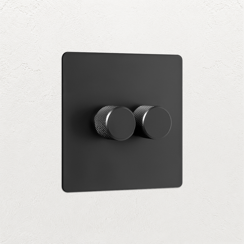 Smart Dimmer Switch - Matt Black 1-4 Gang