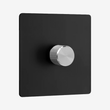 Multiway dimmer - Black steel 1/2/3/4 Gang