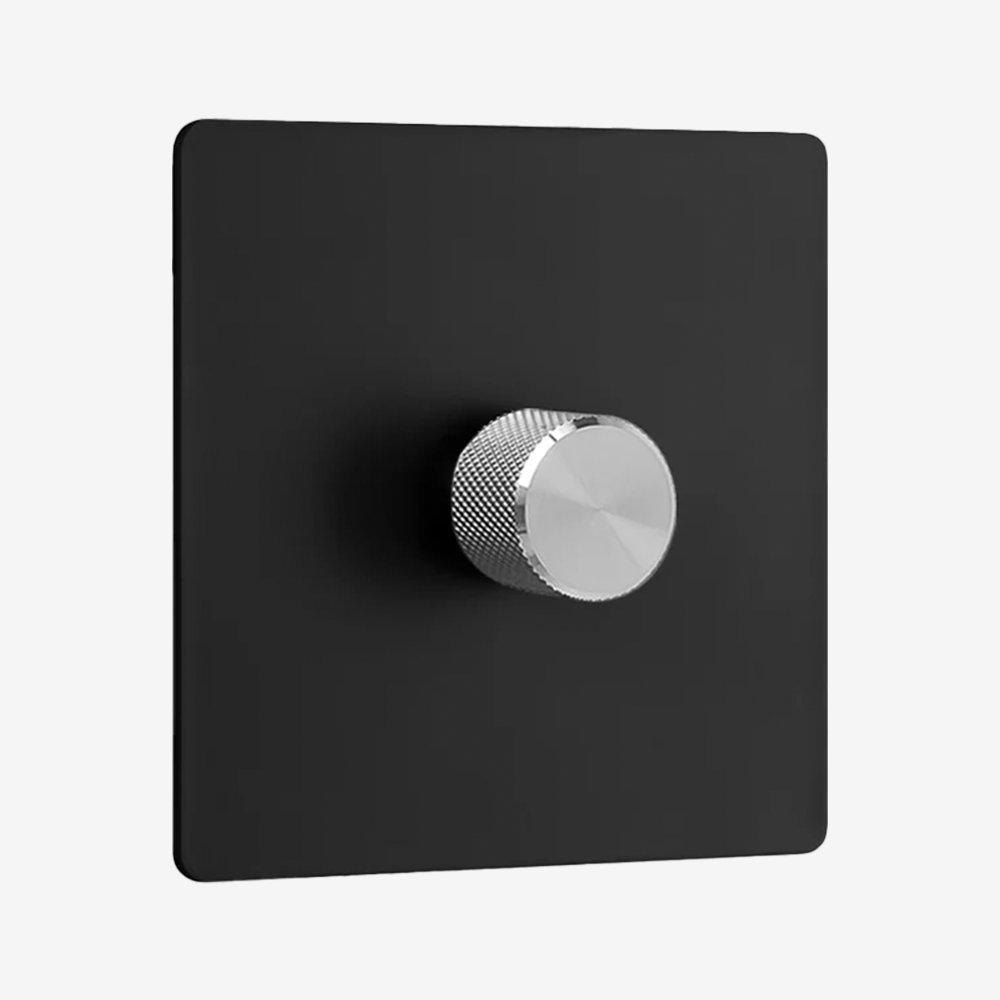 0–10V Dimmer Switch – Matt Black (1–4 Gang)