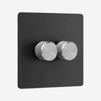 0–10V Dimmer Switch – Matt Black (1–4 Gang)